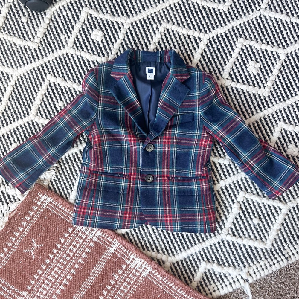 Janie and Jack Plaid Blazer Toddler 2T